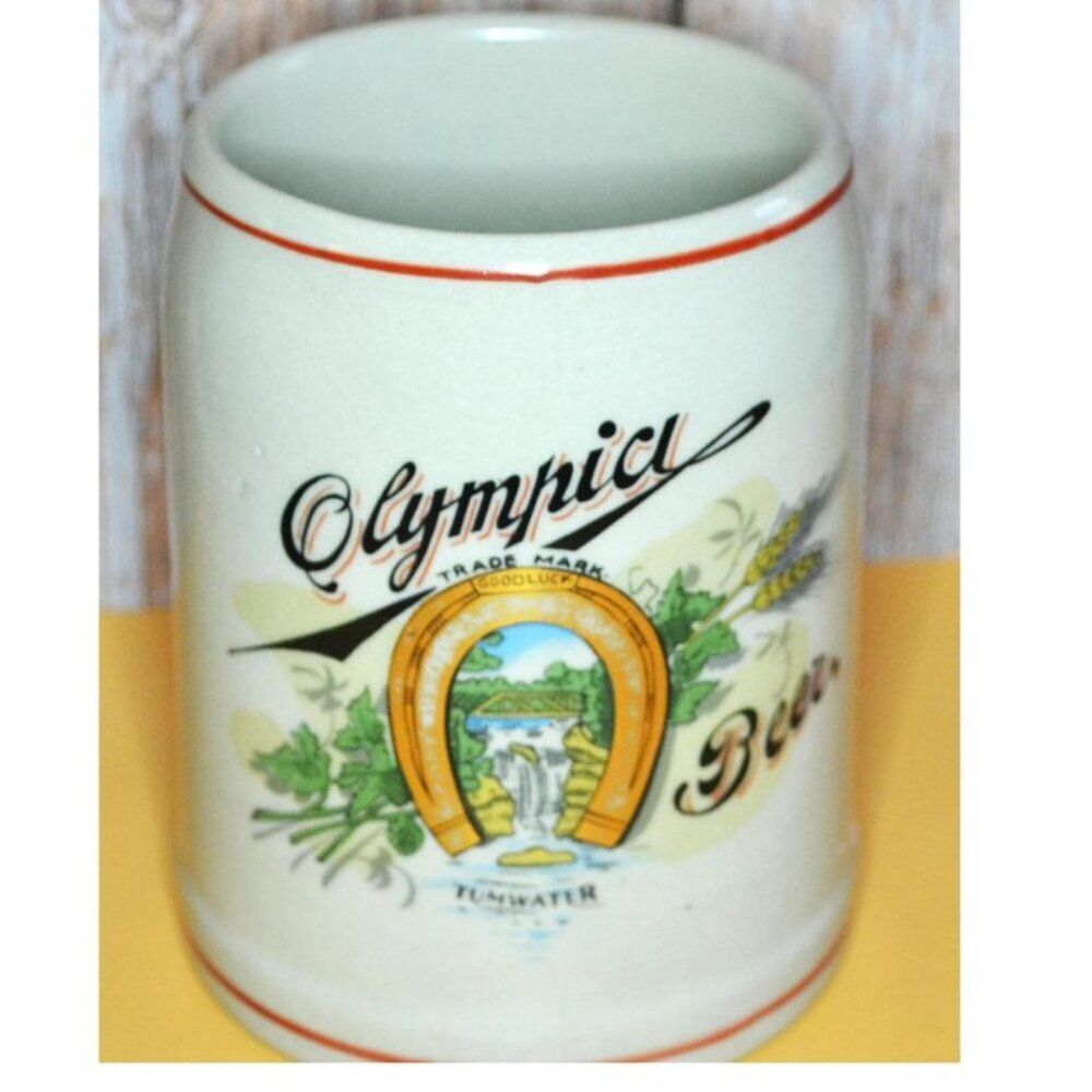 Cascade Keepsakes Olympia Stein Ceramic Beer Brands - Picture 1 of 8